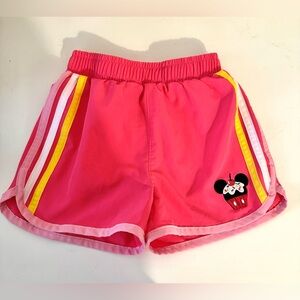 DISNEY STORE | KID’S Pink Striped Minnie Mickey Cupcake Shorts UPF 50+ Birthday
